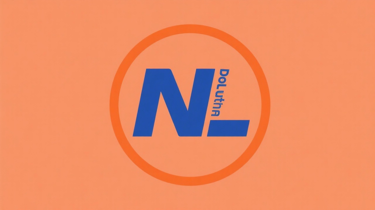 Minimalist logo of NL HR Solutions featuring Delft Blue initials NL within a simple Dutch Orange circle, designed for corporate HR consultancy branding.